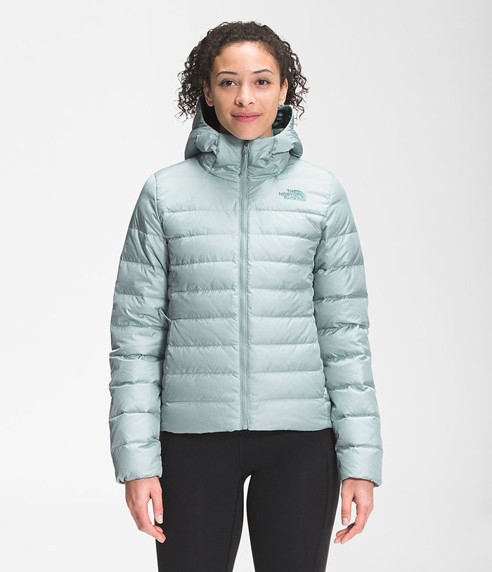 Plumifero The North Face Mujer Plateadas Azules Aconcagua Sudadera Con Capucha 71938NQDR